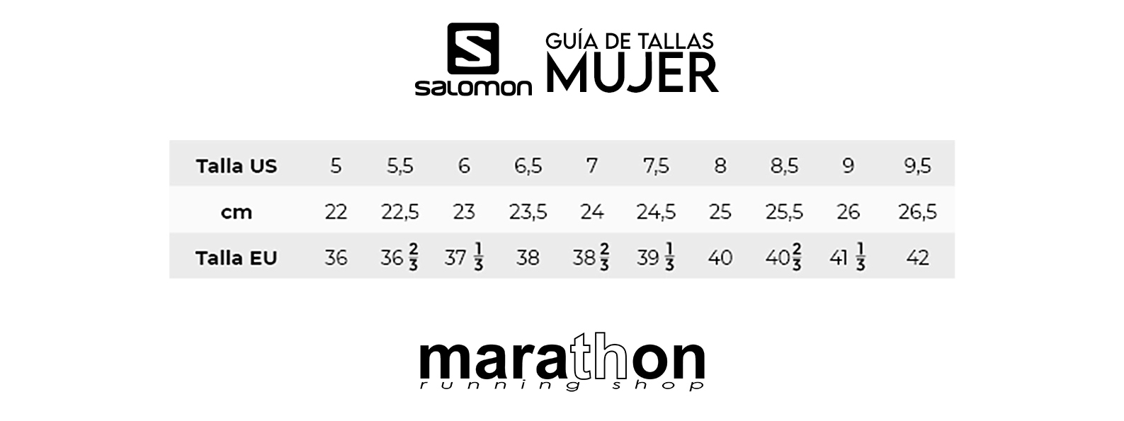 Tallas zapatillas salomon deals